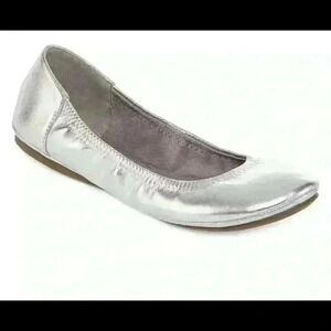 a.n.a silver ballet flats 7W memory foam